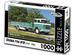 RETRO-AUTA Puzzle TRUCK č.18 Škoda 706 RTD (1964-1986) 1000 dílků