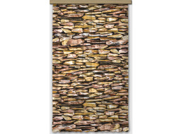 Designový závěs - Hnědé kameny - 140x245 cm