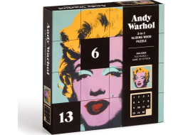 GALISON Posuvné dřevěné puzzle Andy Warhol: Marilyn 2v1 (16 dílků)