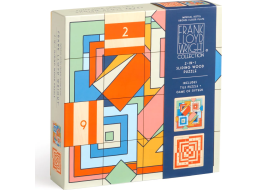 GALISON Posuvné dřevěné puzzle Frank Lloyd Wright: Imperial Hotel 2v1 (16 dílků)