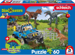 SCHMIDT Puzzle Schleich Prehistoričtí obři 60 dílků + figurka Schleich