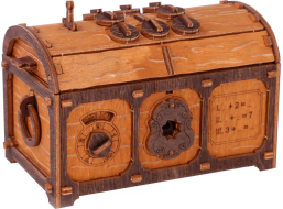 WOODEN CITY 3D dřevěné puzzle Escape room: Truhla s pokladem 165 dílků