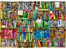 WOODEN CITY Dřevěné puzzle Knihovna 2v1, 4000 dílků