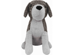 Zarážka do dveří CALM DOG 23 cm - Pejsek - šedý/hnědý