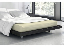 Froté prostěradlo VANILLE 200x160 cm + 25cm - krémové bílé