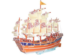 WOODEN TOY , WCK 3D puzzle Plachetnice Dynastie Ming barevná