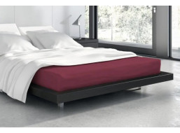 Froté prostěradlo VANILLE 200x180 cm + 25cm - vínově červené