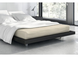 Froté prostěradlo VANILLE 200x180 cm + 25cm - béžové