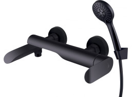 Vanová baterie ULTRA-10/K BLACK s ruční sprchou - černá