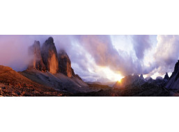 HEYE Panoramatické puzzle Tre Cime, Dolomity, Itálie 1000 dílků