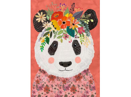 HEYE Puzzle Floral Friends: Mazlivá panda 1000 dílků