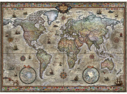 HEYE Puzzle Map Art: Retro svět 1000 dílků
