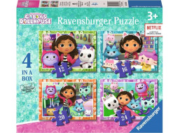 RAVENSBURGER Puzzle Gábinin kouzelný domek 4v1 (12, 16, 20, 24 dílků)