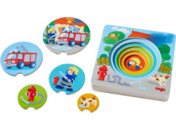 HABA Dřevěná vícevrstvá vkládačka Hasiči