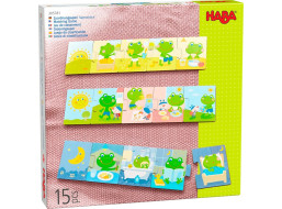 HABA Dřevěné puzzle Žabákův den 3x5 dílků