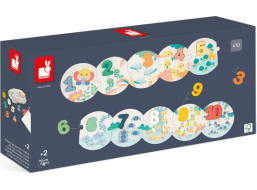 JANOD Vkládací puzzle Moje první čísla 2v1 (10+10 dílků)