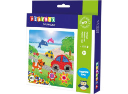 PLAYBOX Zažehlovací korálky Sada Psi, auta, delfíni a květiny 2000ks