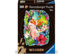 RAVENSBURGER Dřevěné obrysové puzzle Nádherní ptáci 300 dílků
