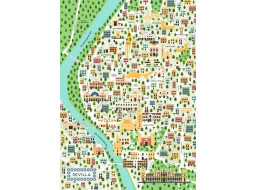RAVENSBURGER Puzzle Mapa Sevilly 1000 dílků