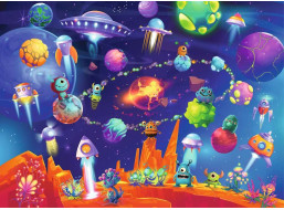 RAVENSBURGER Puzzle Mimozemšťani XL 60 dílků