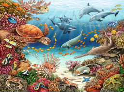 RAVENSBURGER Puzzle Podmořský život XXL 150 dílků