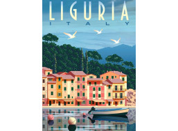 RAVENSBURGER Puzzle Pohlednice z Ligurie 1000 dílků
