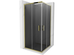 Sprchový kout MEXEN RIO gold grafit - 90x90 cm, 860-090-090-50-40
