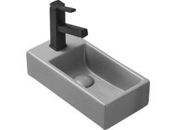Keramické umyvadlo INEZ - 40 - levé - světle šedé matné, 21484061R