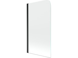 Vanová zástěna MEXEN FELIX 1 70x140 cm - černá - čiré sklo, 890-070-001-70-00