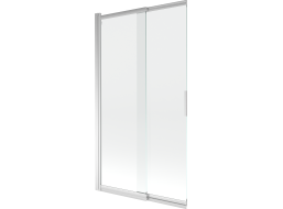 Vanová zástěna s posuvnými dveřmi MEXEN FOX 100x150 cm - chromová - čiré sklo, 891-100-002-01-00