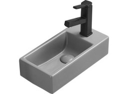 Keramické umyvadlo INEZ - 40 - pravé - světle šedé matné, 21484061L