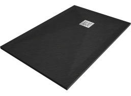 Sprchová vanička MEXEN STONE+ 80x100 cm - černá - minerální kompozit, 44708010
