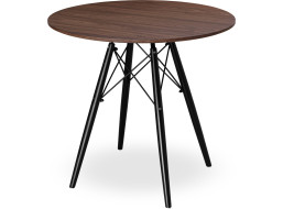 Jídelní stůl PARIS BLACK 80 cm - jasan/černý