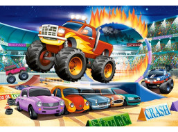 CASTORLAND Puzzle Skákající Monster Truck MAXI 40 dílků