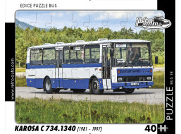 RETRO-AUTA Puzzle BUS č.18 Karosa C 734.1340 (1981 - 1997) 40 dílků