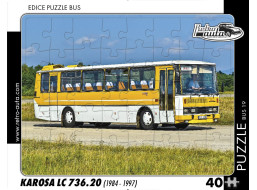 RETRO-AUTA Puzzle BUS č.19 Karosa LC 736.20 (1984 - 1997) 40 dílků