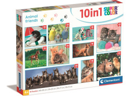 CLEMENTONI Puzzle Zvířecí kamarádi 10v1 (18, 30, 48, 60 dílků)