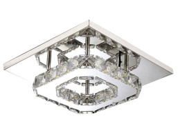 Stropní LED křišťálové svítidlo PLATON single square - 8W