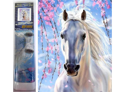 Norimpex Diamantové malování Bílá klisna 30x40 cm