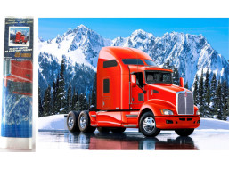 Norimpex Diamantové malování Červený kamion Kenworth 30x40 cm