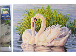Norimpex Diamantové malování Labutě v rákosí 30x40 cm