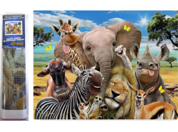 Norimpex Diamantové malování Safari selfie 30x40 cm