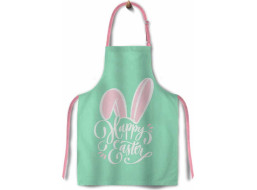 Velikonoční kuchyňská zástěra EASTER PARTY - 65x75 cm - Mátový králík