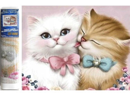 Norimpex Diamantové malování Zamilované kočky 30x40 cm