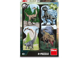 DINO Puzzle Jurský svět 4x54 dílků