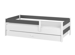 Dětská postel SIMPLE se šuplíkem - tmavě šedá - 180x80 cm