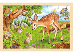 GOKI Dřevěné puzzle Koloušek 24 dílků