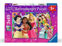RAVENSBURGER Puzzle Disney: Princezny z pohádek 3x49 dílků