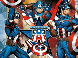 RAVENSBURGER Puzzle Marvel: Kapitán Amerika XXL 100 dílků