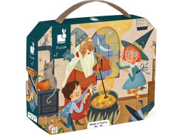 JANOD Puzzle v kufříku Magická škola kouzel 200 dílků